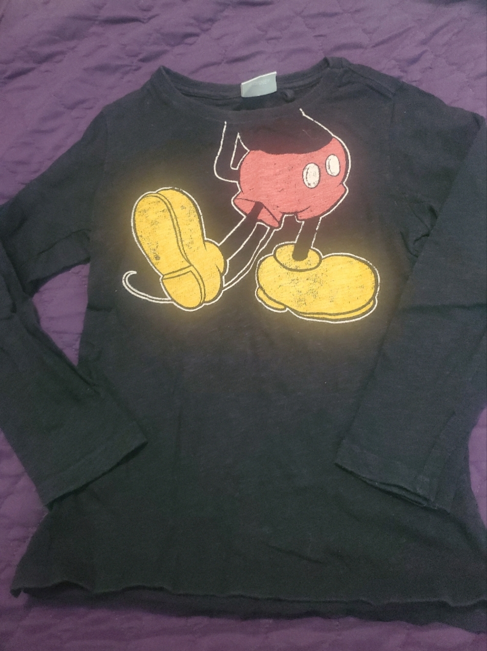 Cotton On Black Kids Long Sleeve with Mickey Mouse.